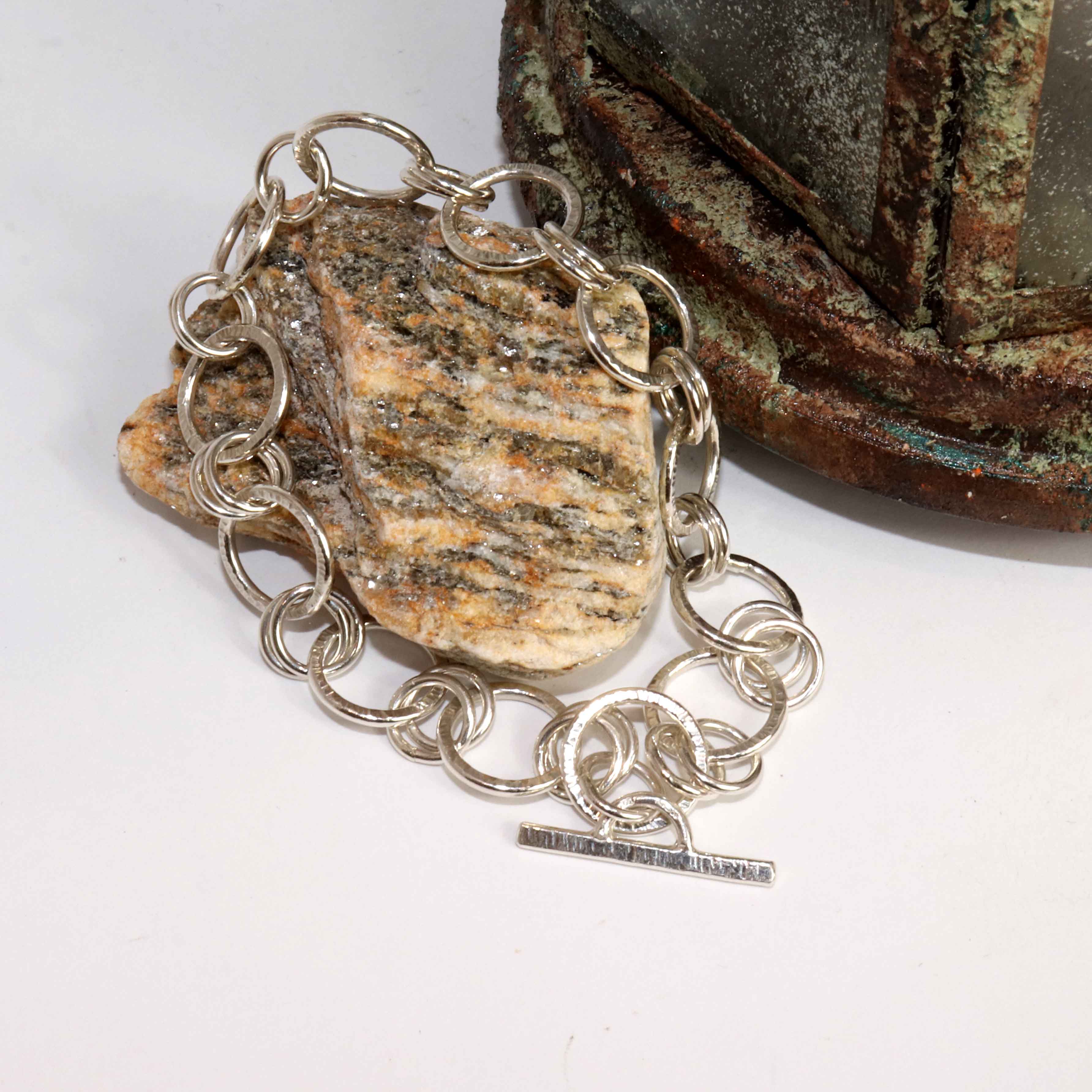 Handmade Textured Chain Bracelet